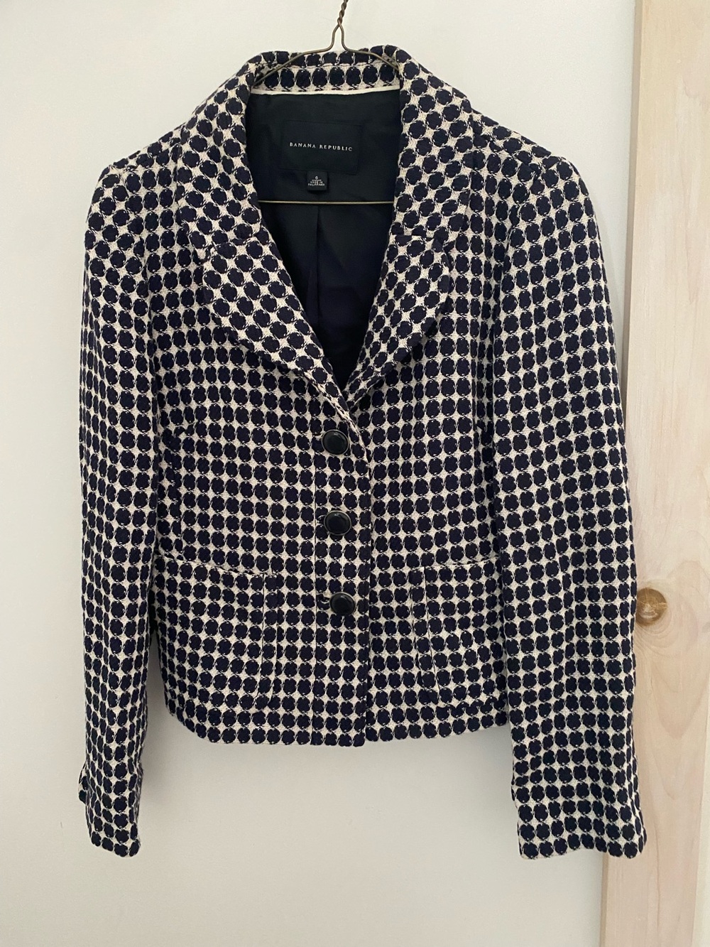 Banana Republic Navy White Blazer Sz. 6